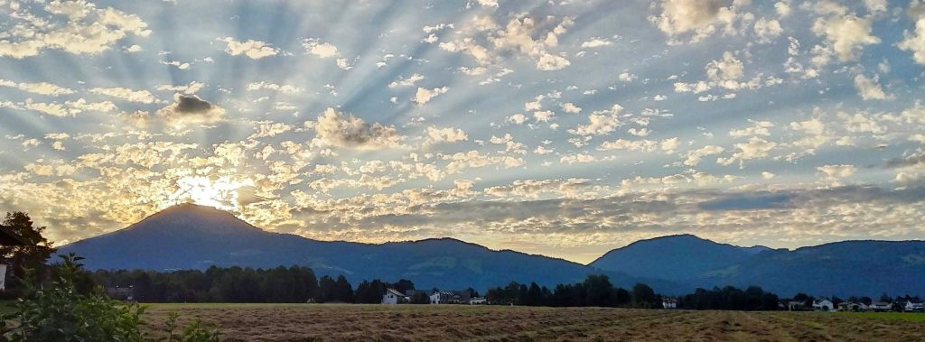 Sonnenaufgang über den Gaisberg, sunrise